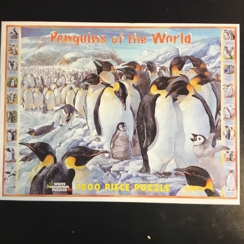 Penguins of The World 1000 Piece Puzzle by White Mountain Puzzle, Sealed Bag